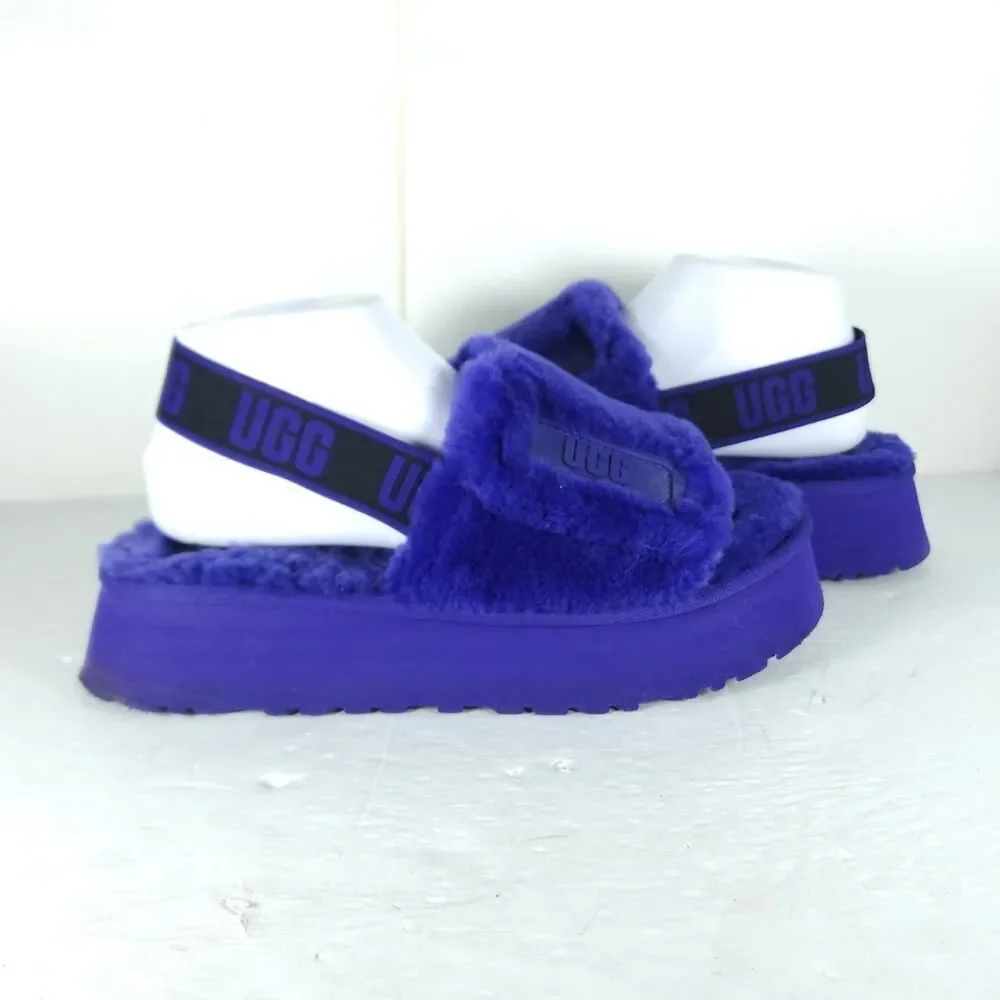 UGG Women's Disco US9 Violet Night Platform Shearling Slide Slippers - Picture 8 of 16
